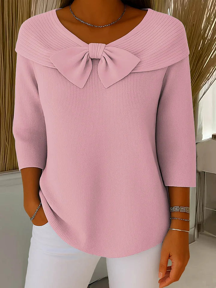 Lirya™ | Elegante top in maglia con fiocco
