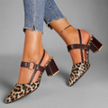 Avalina Grace | Zapatos de tacón con estampado de leopardo
