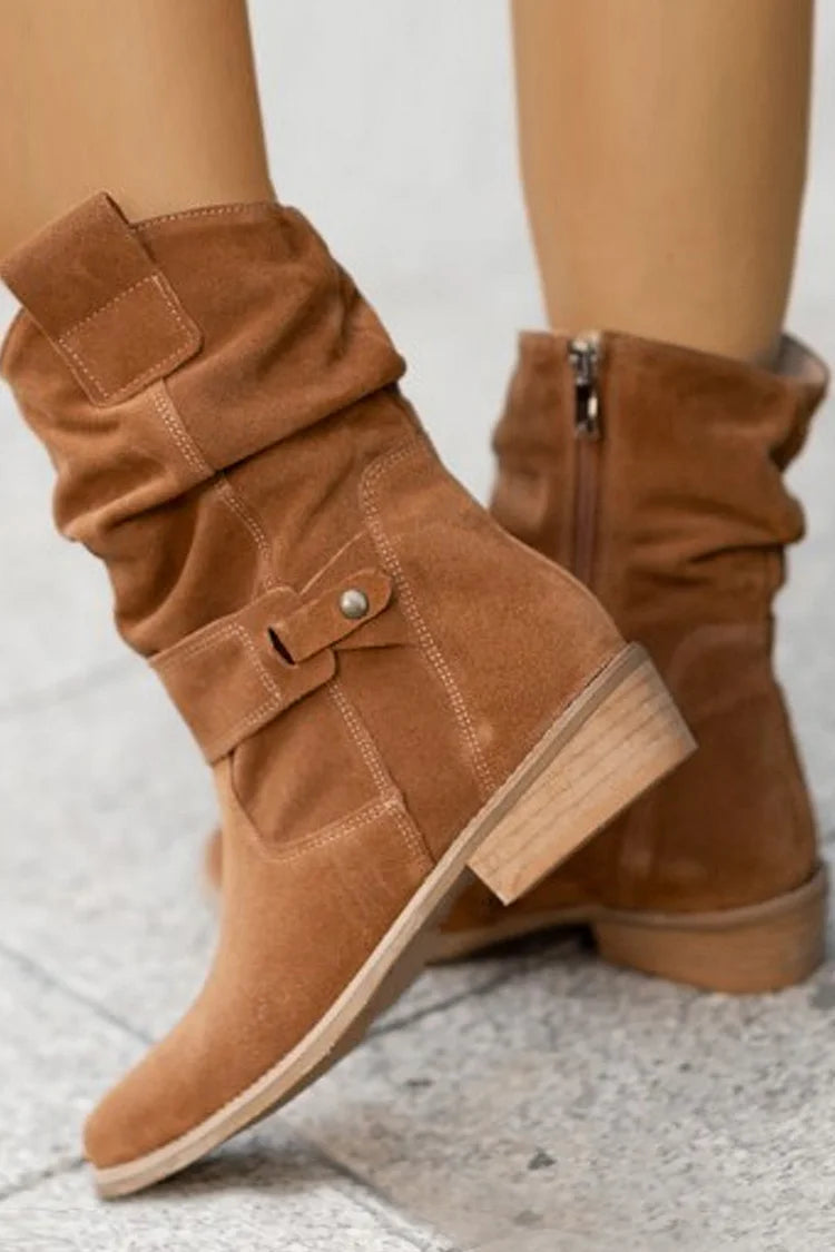 Clemencia™ | Botines flexibles de ante