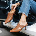Aubrey Monroe | Zapatos de tacón de piel auténtica