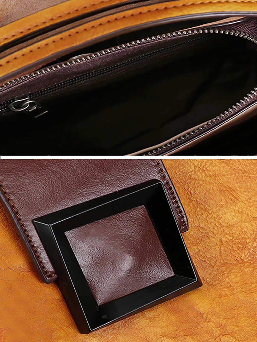 Borsa a mano/a tracolla in pelle retrò da donna