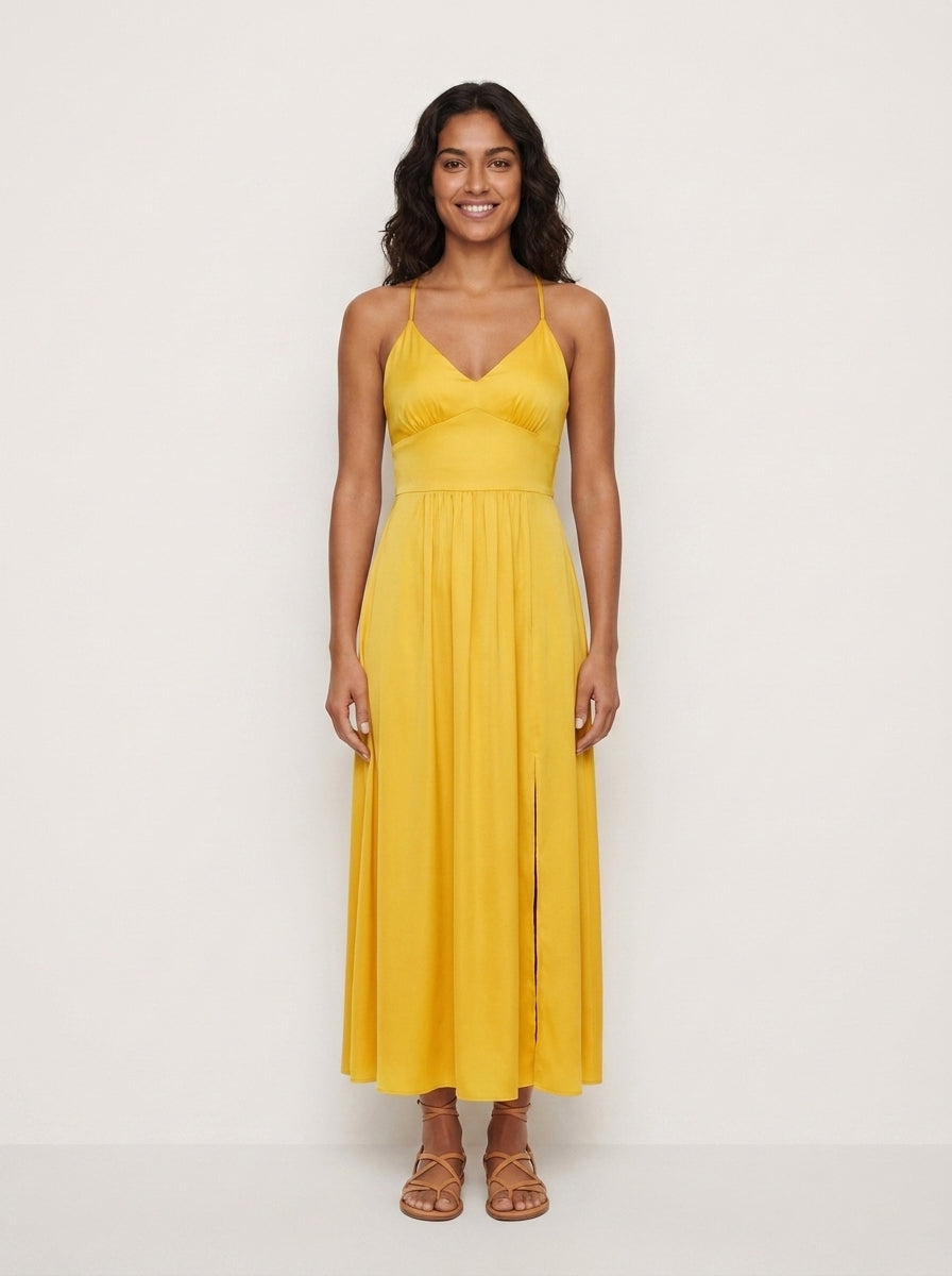 Sol | Vestido Midi Satinado