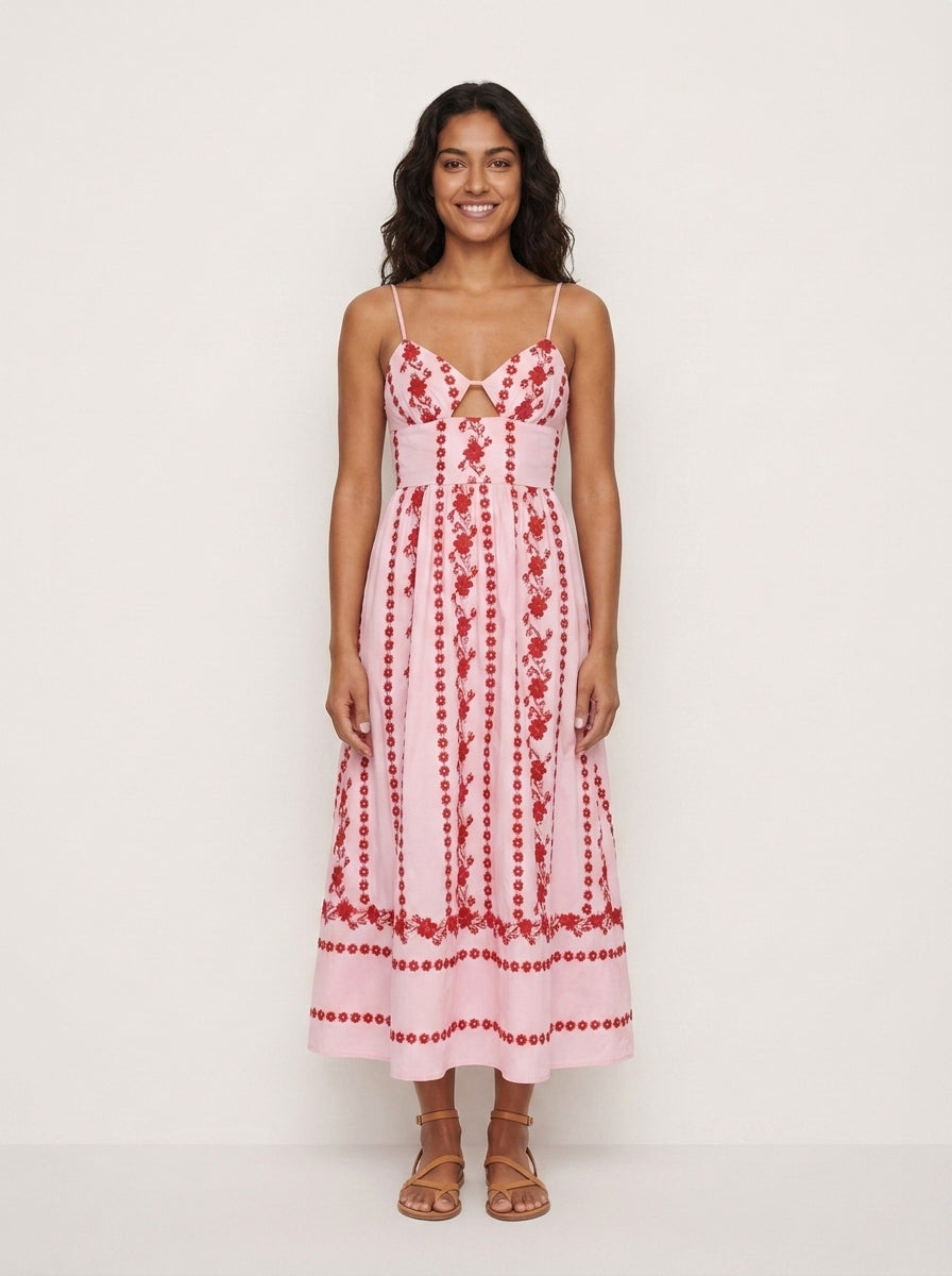 Rosalía | Vestido Midi Bordado