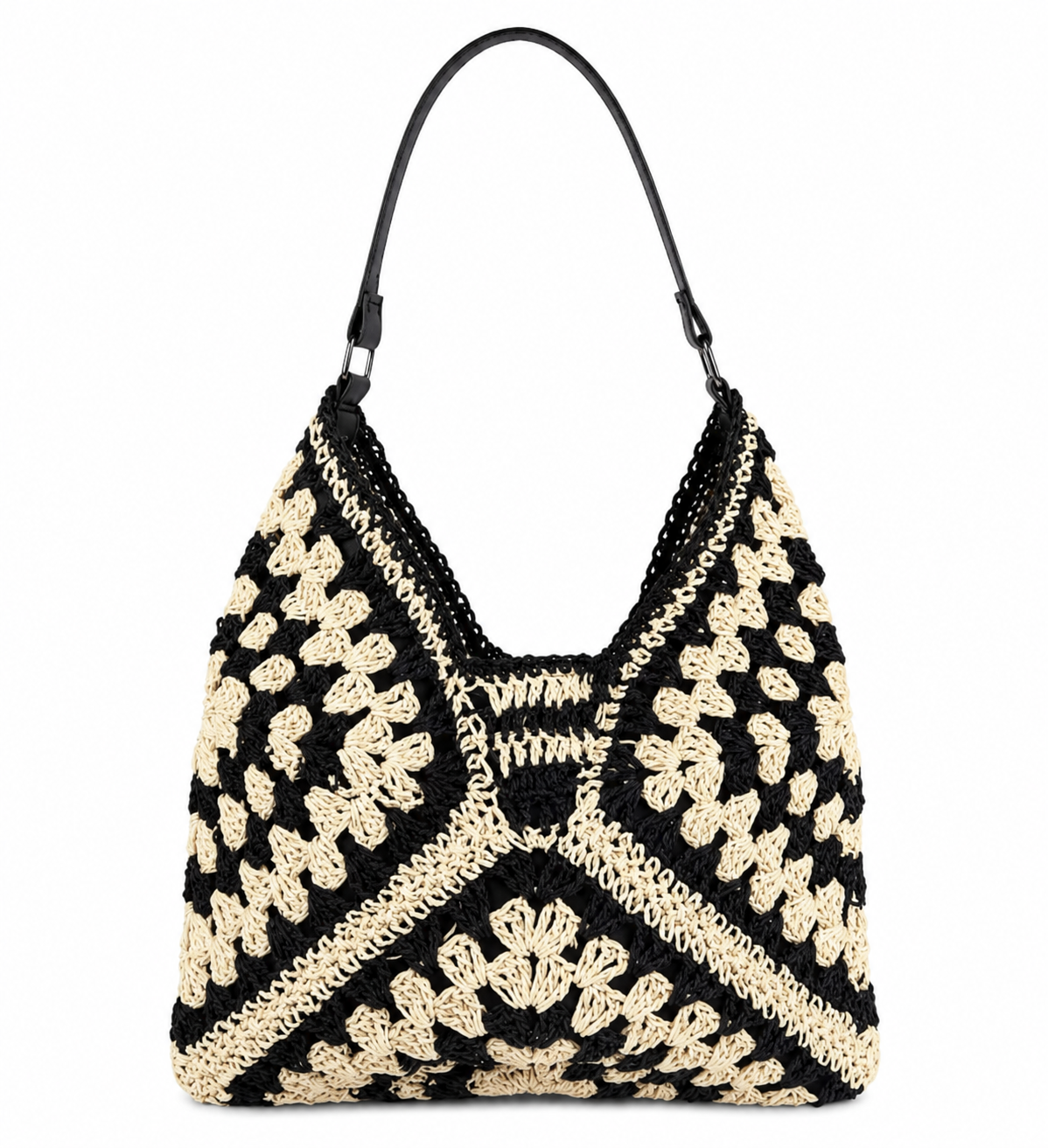 Bolso Artesanal Noa | Tejido a Mano en Contraste Bicolor