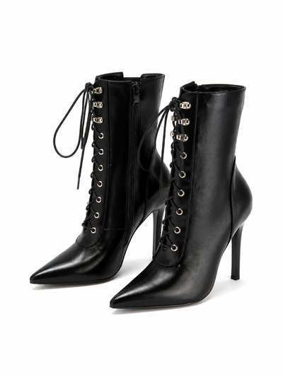 Valeria | Botines de Tacón con Cordones