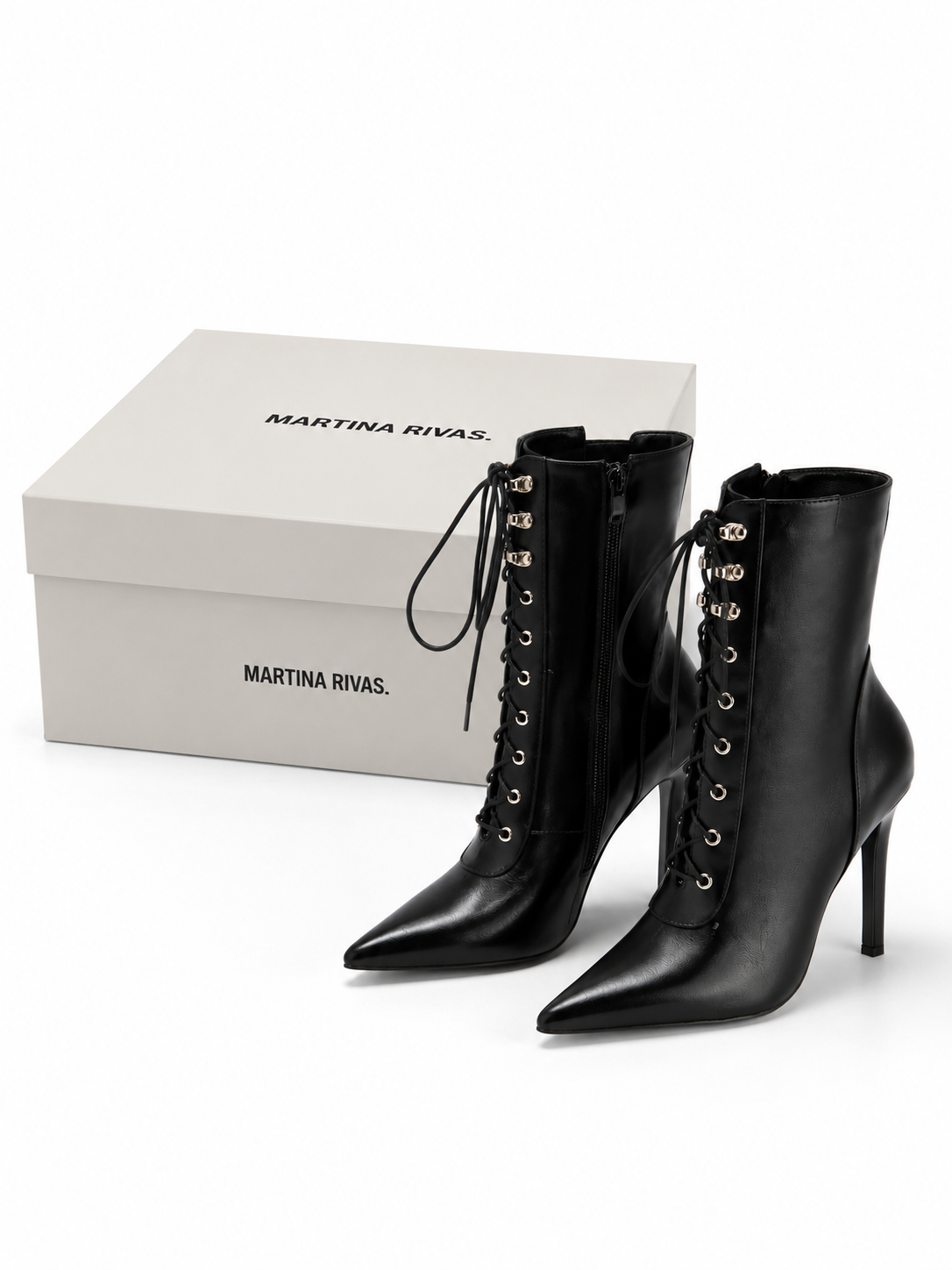 Valeria | Botines de Tacón con Cordones