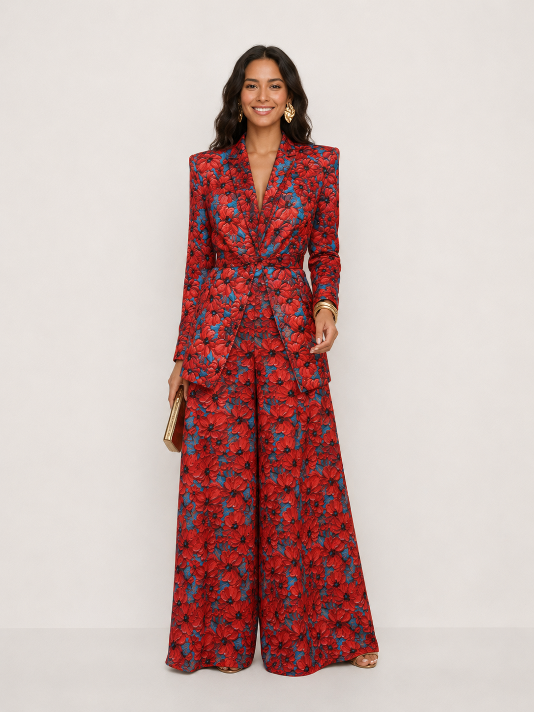 Antonia | Conjunto Floral de Blazer y Pantalón
