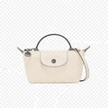 MINI BOLSO DE PIEL LONGCHAM | BLANCO