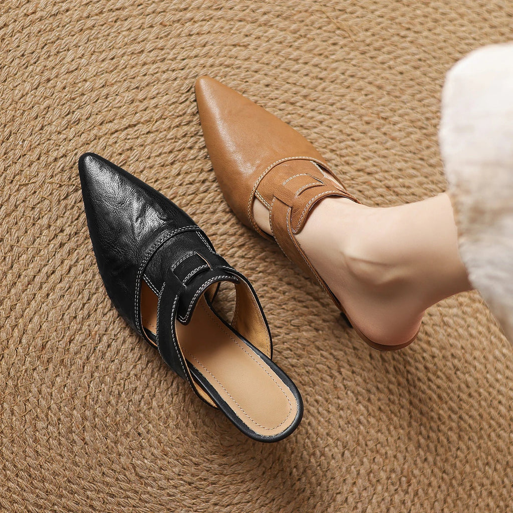 Aubrey Monroe | Zapatos de tacón de piel auténtica