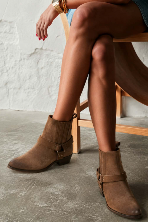 Anaïs™ | Botines vaqueros de ante