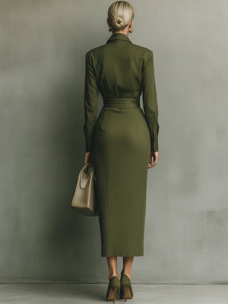 Elegante abito a portafoglio aderente