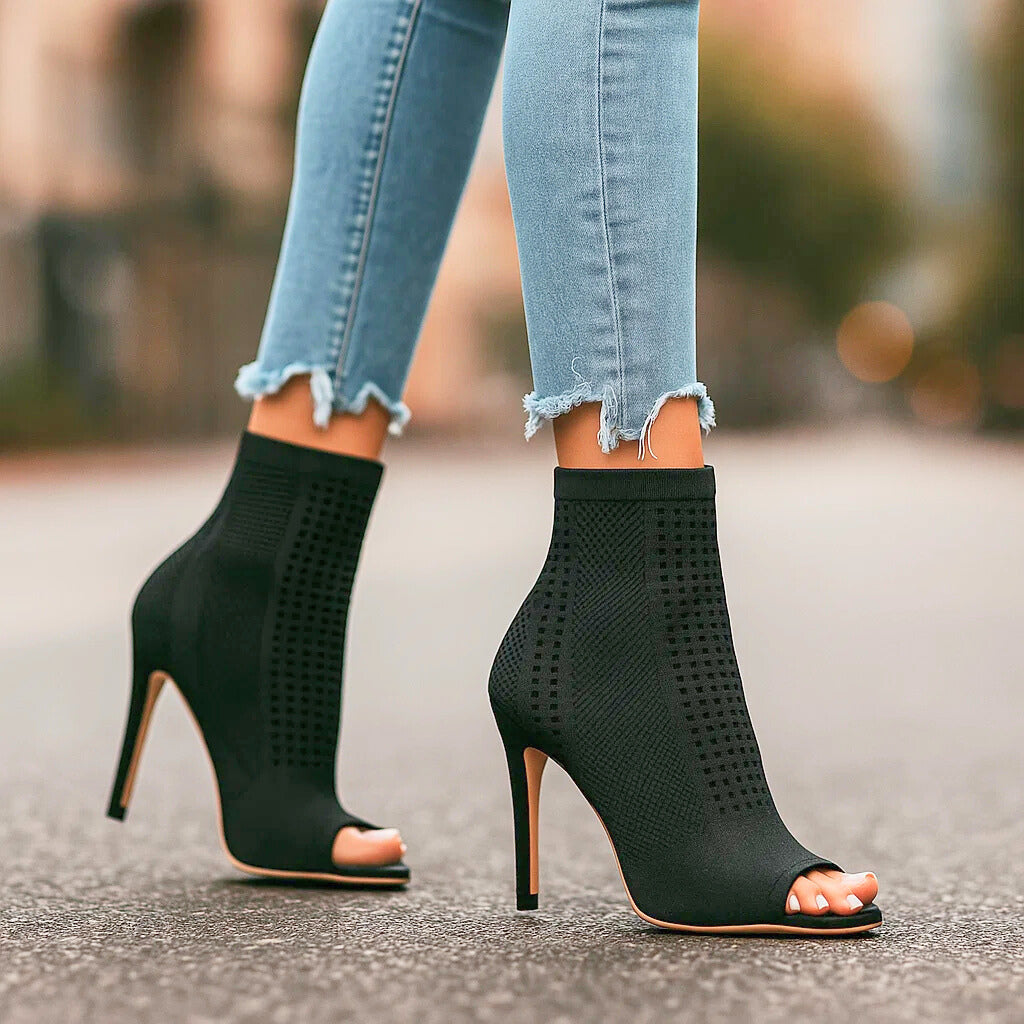 Amena | Zapatos de tacón de punto