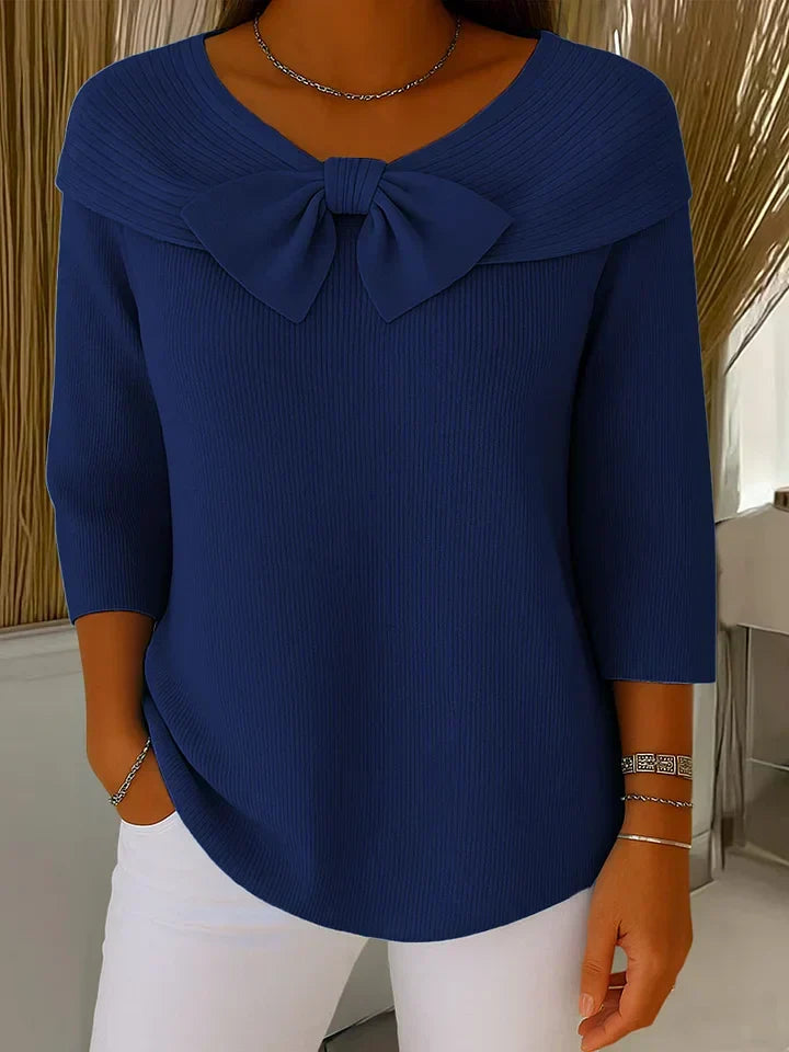 Lirya™ | Elegante top in maglia con fiocco