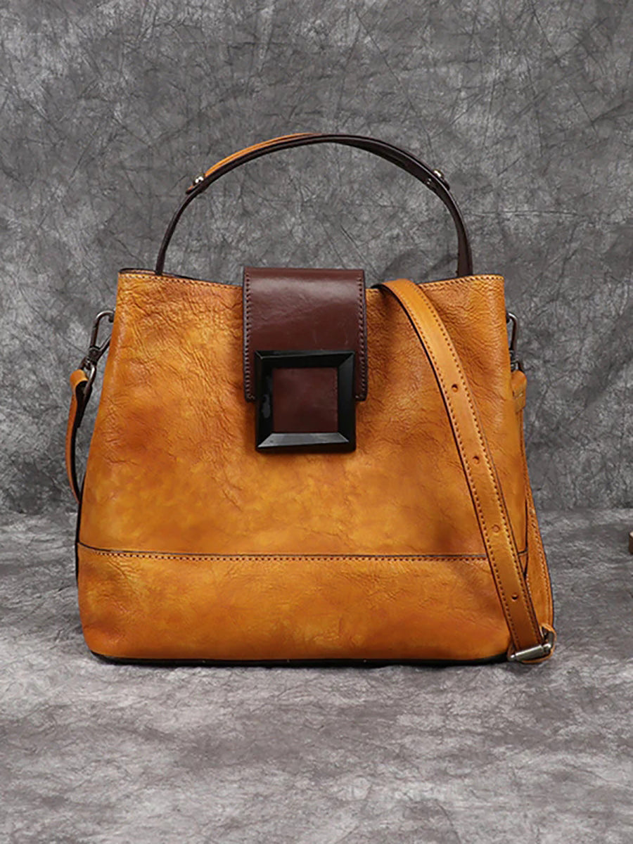 Borsa a mano/a tracolla in pelle retrò da donna