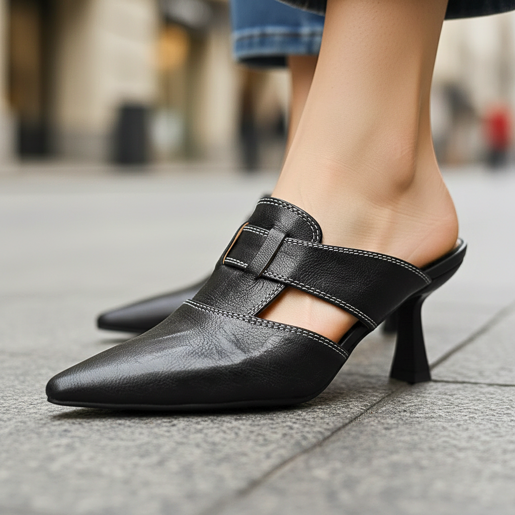 Aubrey Monroe | Zapatos de tacón de piel auténtica
