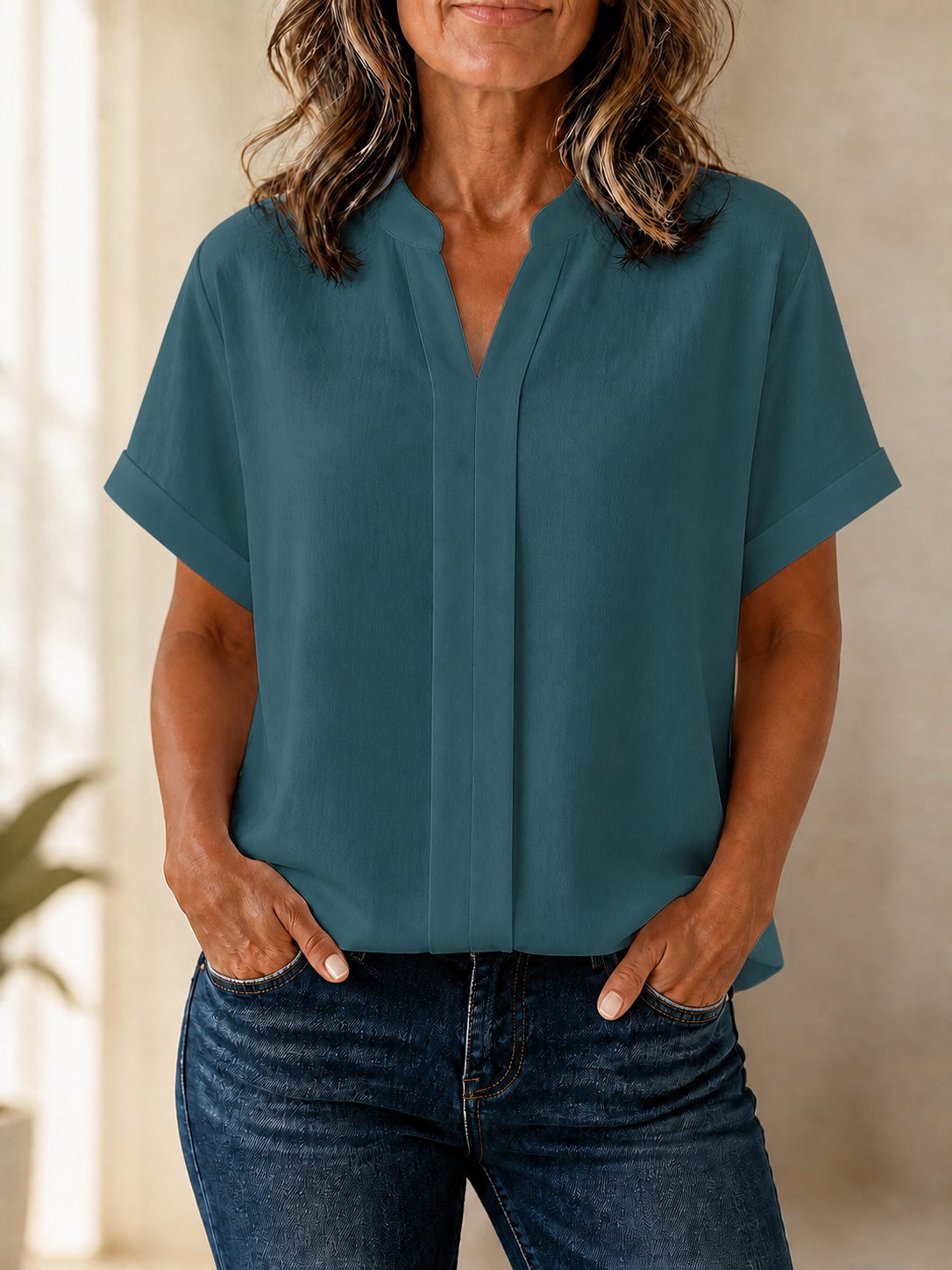 Blusa blanca fluida
