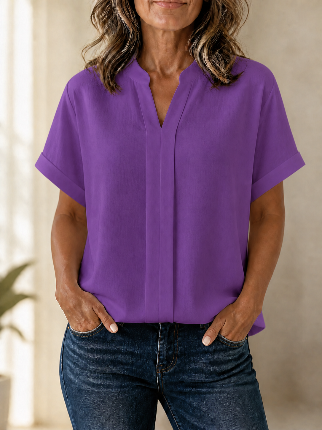 Blusa blanca fluida