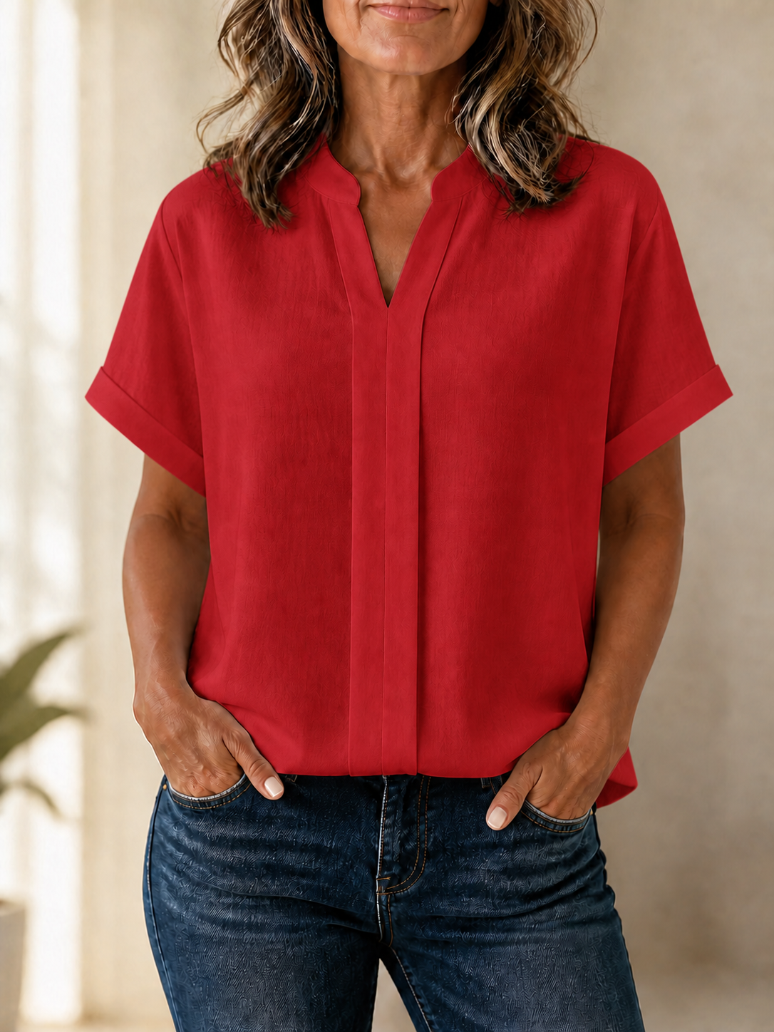 Blusa blanca fluida