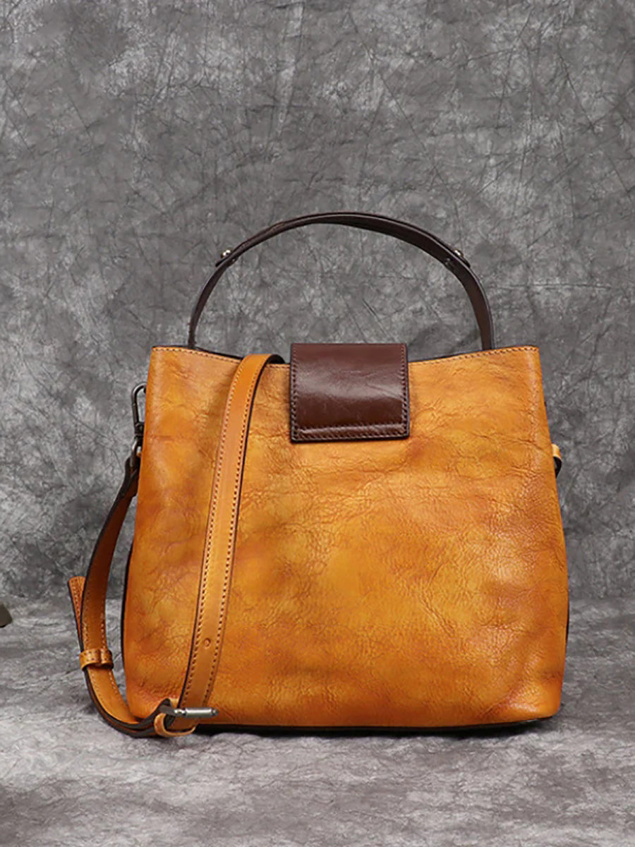 Borsa a mano/a tracolla in pelle retrò da donna