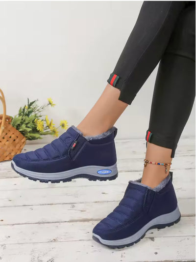Zapatos de Mujer Cálidas con Forro Polar y Plataforma Media Acolchada