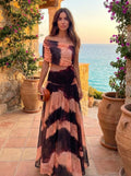 Bianca™ | Vestido con estampado naranja y marrón