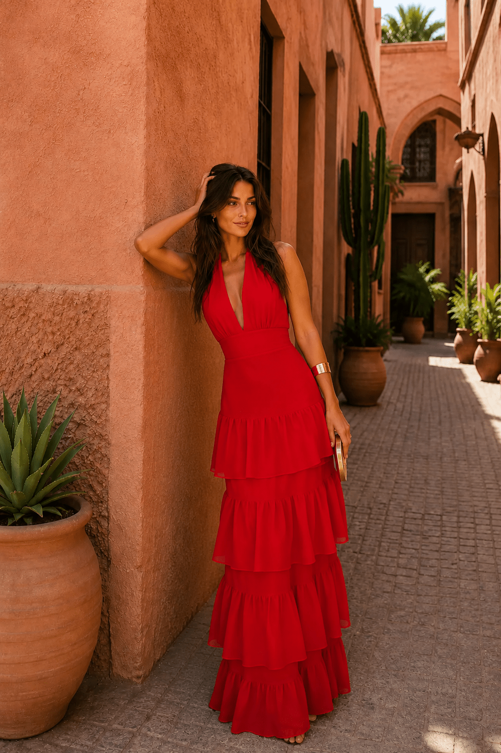 Raquel™ | Vestido rojo estilo Manila