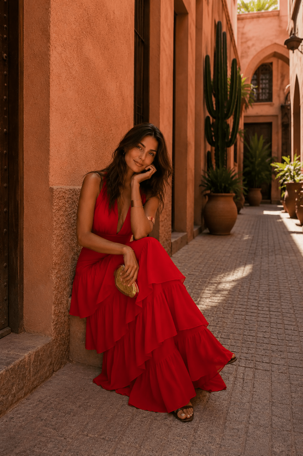 Raquel™ | Vestido rojo estilo Manila