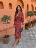 Laura™ | Vestido estampado de largo medio